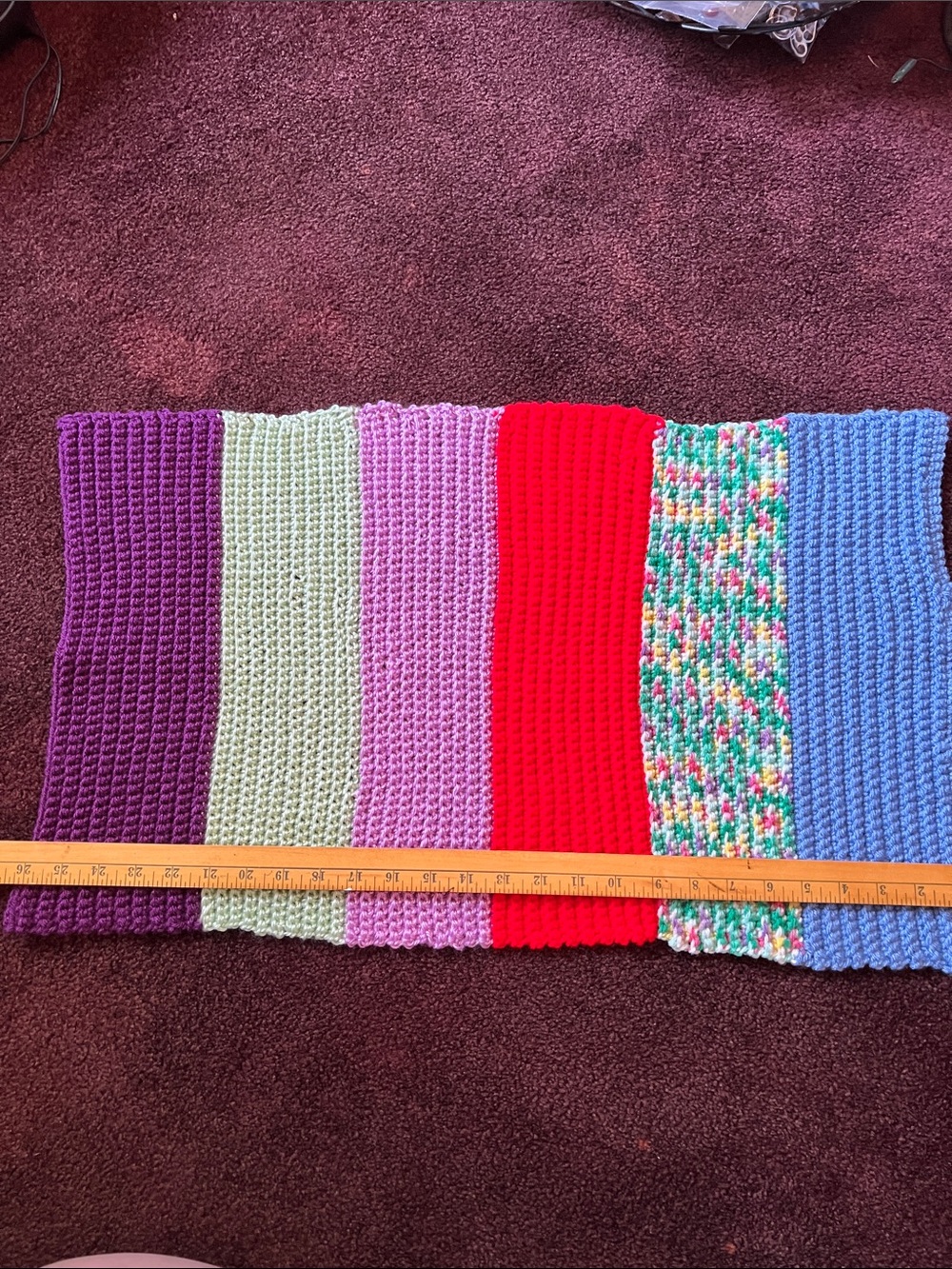 Handmade Crocheted Multi-Color Doll or Baby Throw